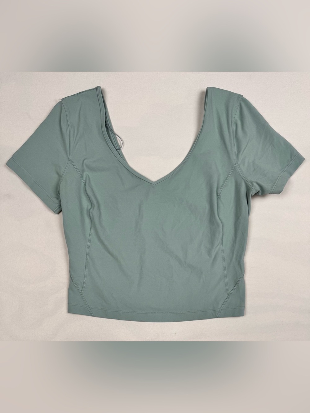 Lululemon Align Tee Nulu Cropped Length Short Sleeve Silver Blue Women’s 6
